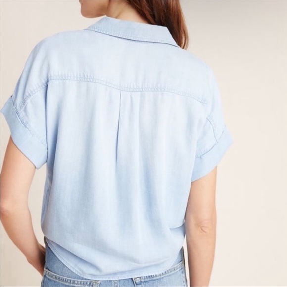 Cloth & Stone Tie-Front Chambray Buttondown Shirt - Picture 2 of 8